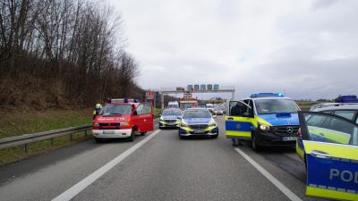 Ditzingen:Auffahrunfall von zwei Lkw 